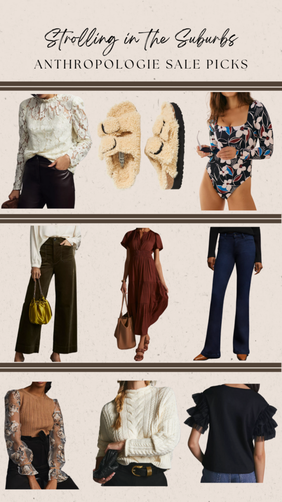 clothing picks from anthropologie. Neutral colors.